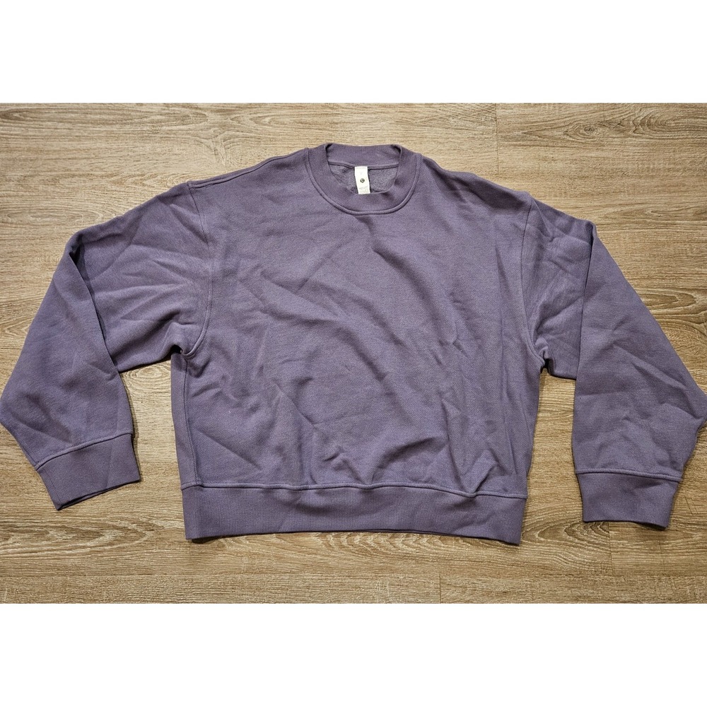 Lululemon Womens Steady State Crew Sweatshirt S Grape Mist Purple Oversized